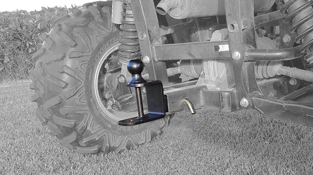 Black Boar UTV ATV Multi-Hitch - Features 2” Hitch Ball, 2” Shank - 6” (L) Shank - Hitch Ball Has 2” Rise & Rated for 2,000Lbs - Use W/Utility Trailers, Tow Straps & Other ATV Accessories (66025)
