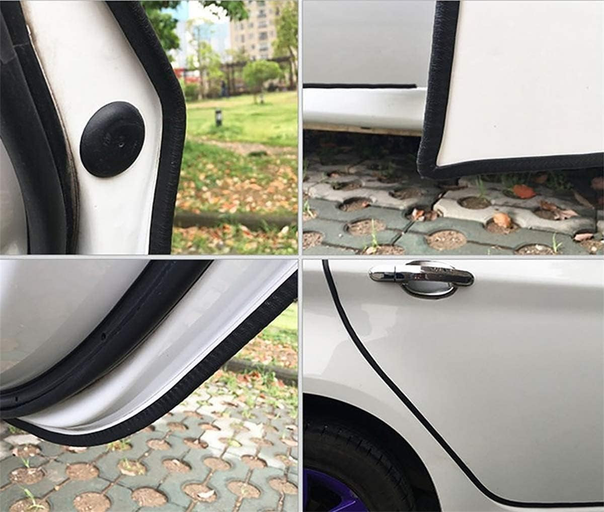 66Ft (20.2M) Long Car Door Edge Guards, U Shape Edge Trim Seal Protector, Anti-Collision Clips Fit for Most Cars | Black |