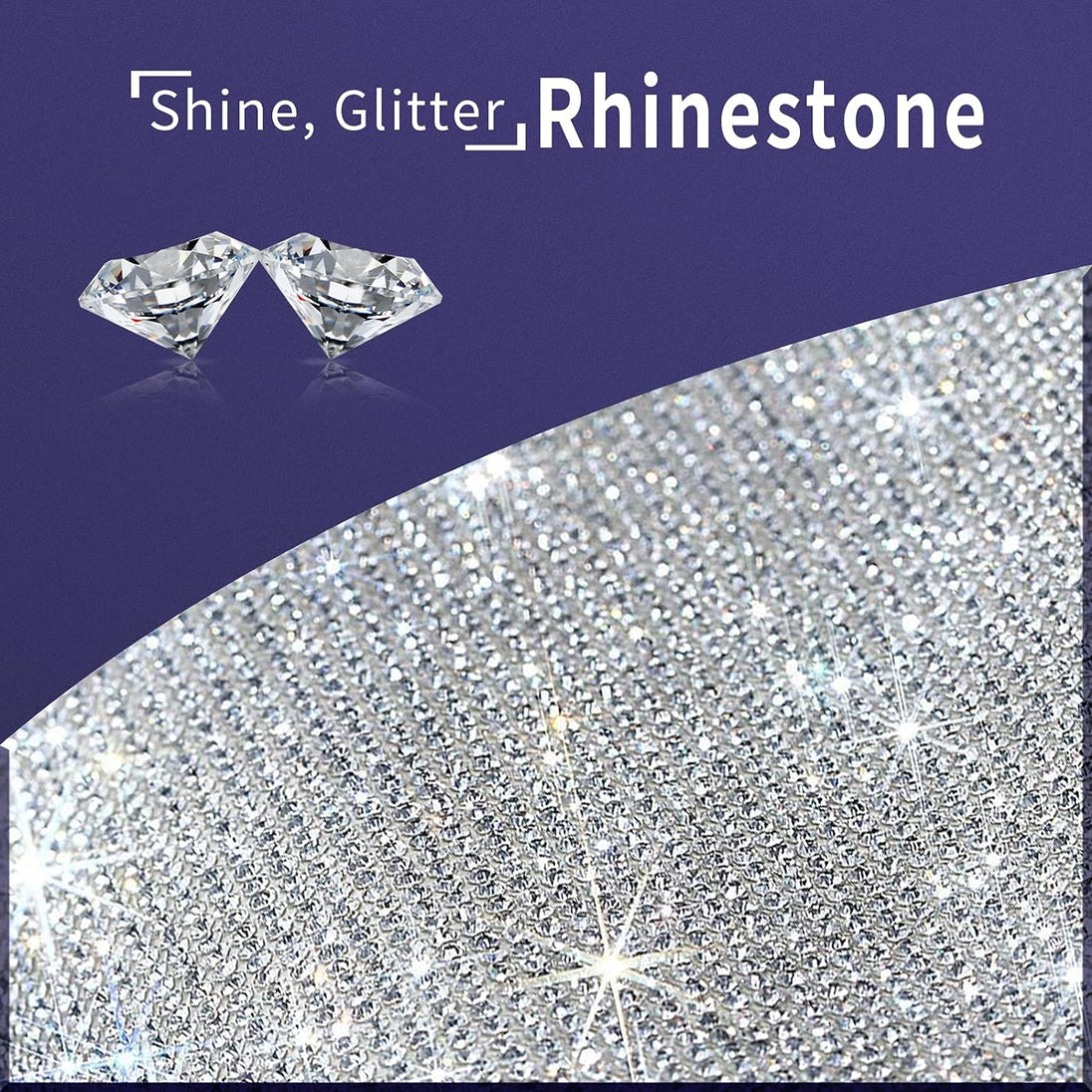 INSAUTO 8 Pieces Bling Car Door Handle Scratch Protector, Universal Rhinestone Car Stickers for Women, Automotive Exterior Accessories (Silver)