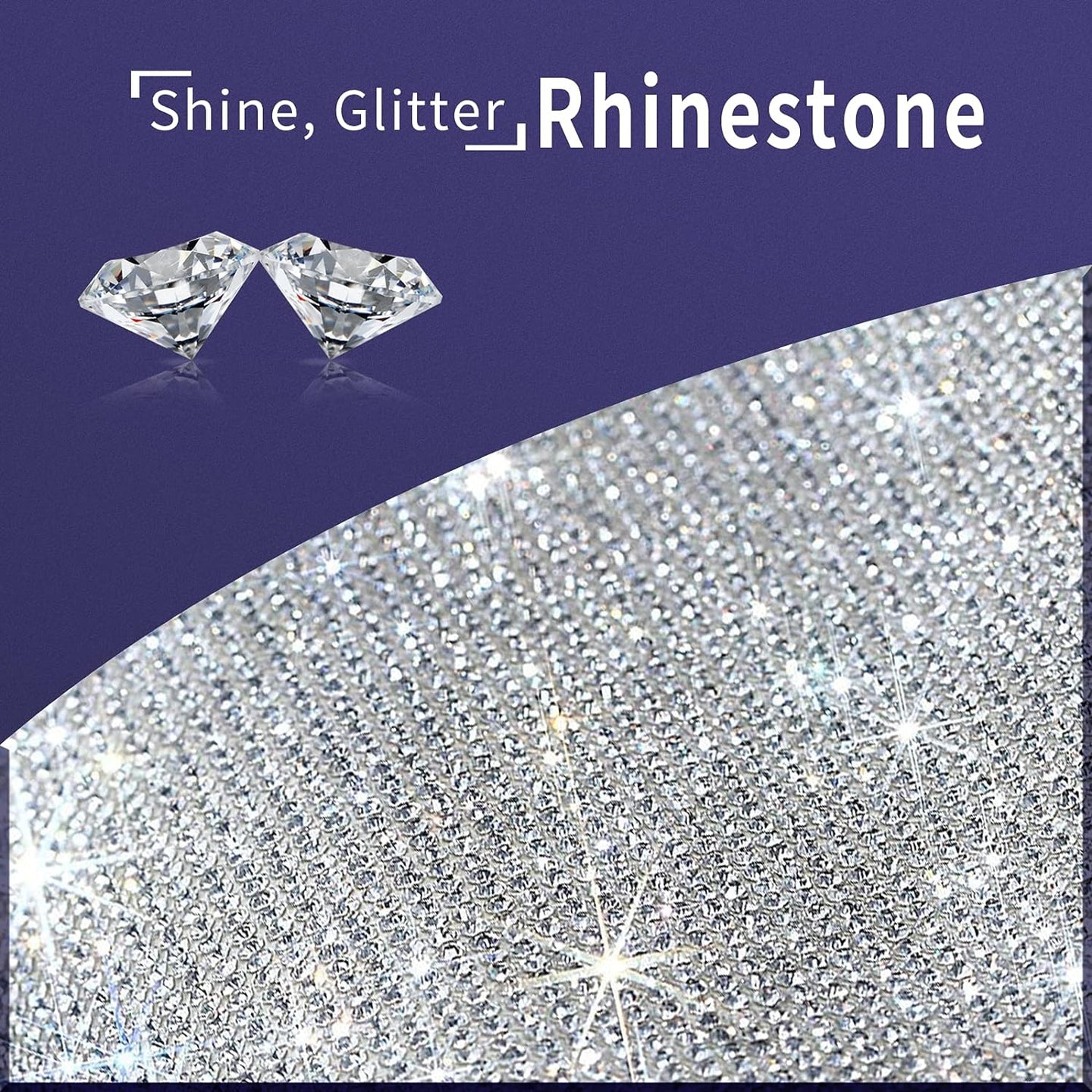 INSAUTO 8 Pieces Bling Car Door Handle Scratch Protector, Universal Rhinestone Car Stickers for Women, Automotive Exterior Accessories (Silver)