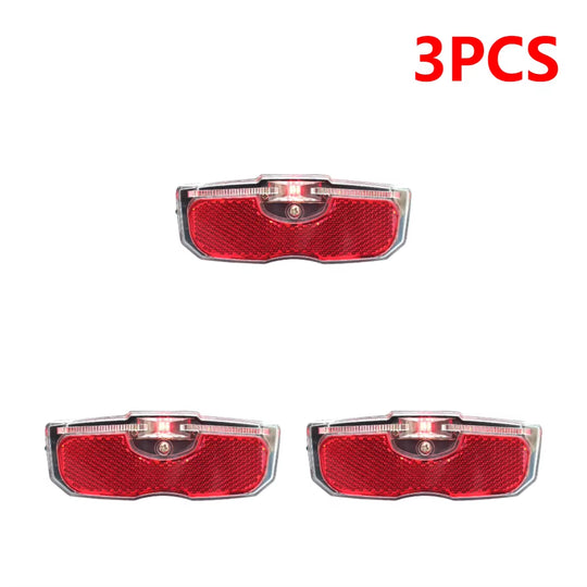 2-5PCS Bicycle Rear Reflector Tail Light for Luggage Rack Battery Powered Bike Reflective Taillight for Cycling Accessories
