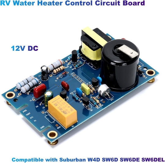 RV Water Heater Control Circuit Board 12V DC Replacement 520871 520814 520820 33550L Ap4896608,Compatible with Suburban W4D SW6D SW6DE SW6DEL SW6DEM SW6DM SW10D SW10DE SW10DEL SW10DEM SW10DM SW12D