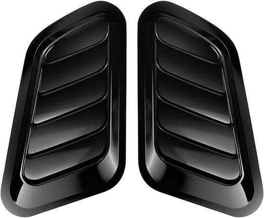 Blilo Car Hood Vents, 2PCS Universal Air Vents for Scoop, Bonnet Vent Intake Trim Cover (Black)