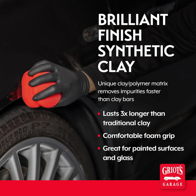 Griot'S Garage Brilliant Finish Synthetic Clay for Car Detailing, Creates a Smooth Paint Surface and Lasts Longer than Traditional Bars, 10691
