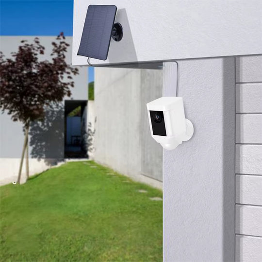 20W 5V Solar Panel Charger Waterproof Solar Battery Charger Adjustable Wall Mount Bracket for Ring Stick Up&Spotlight Camera