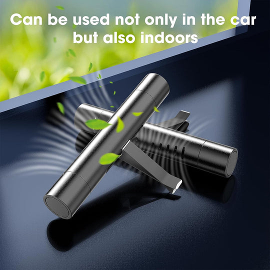 2 Packs Custom Car Vent Clip Cylindrical Essential Oil Car Diffuser Vent Clip with 12 Refill Sticks for Car,Office，Kitchen，Bathroom, Pet Houses