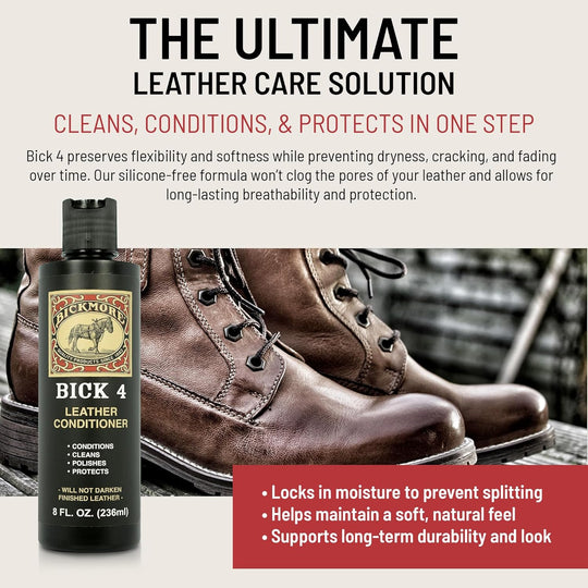 Bickmore Bick 4 Leather Conditioner 8 Oz Polish and Protect Leather Products