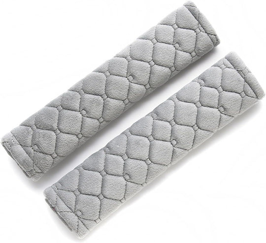 2 Pcs Universal Car Seatbelt Pads Cover, Shoulder Seatbelt Pads Cover, Safety Belt Strap Shoulder Pad for Adults and Children (Gray)