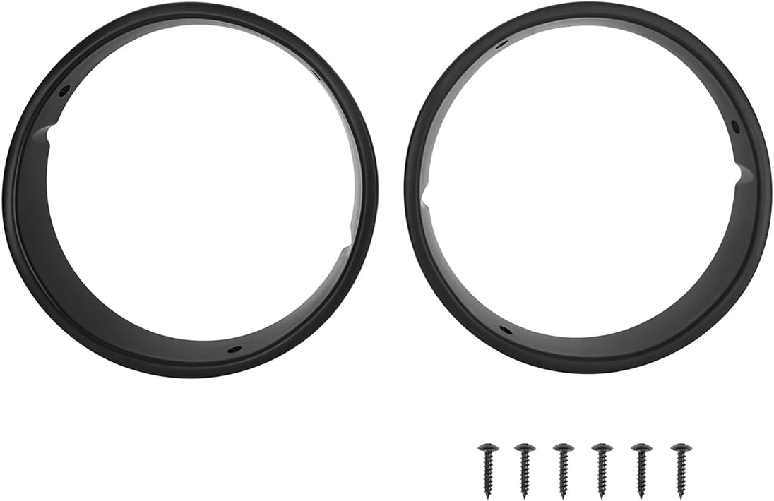 Hooke Road Jeep TJ Bright Black Headlight Bezels Cover Trim for 1997-2006 Jeep Wrangler TJ (Pair)