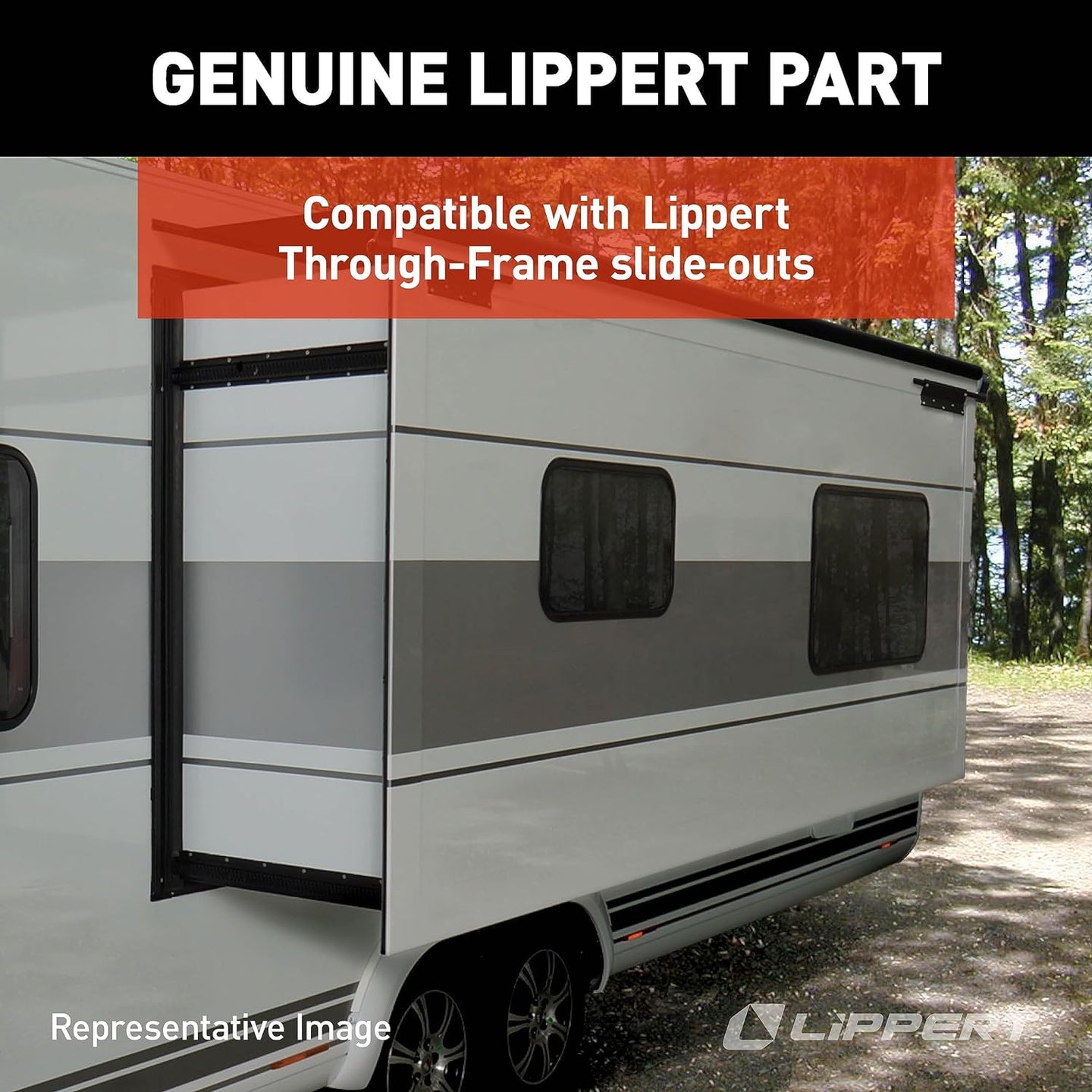 Lippert Components 123356 Heavy Duty RV Slide-Out Gear Pack with Steel Rollers 2.5" X 2.5"