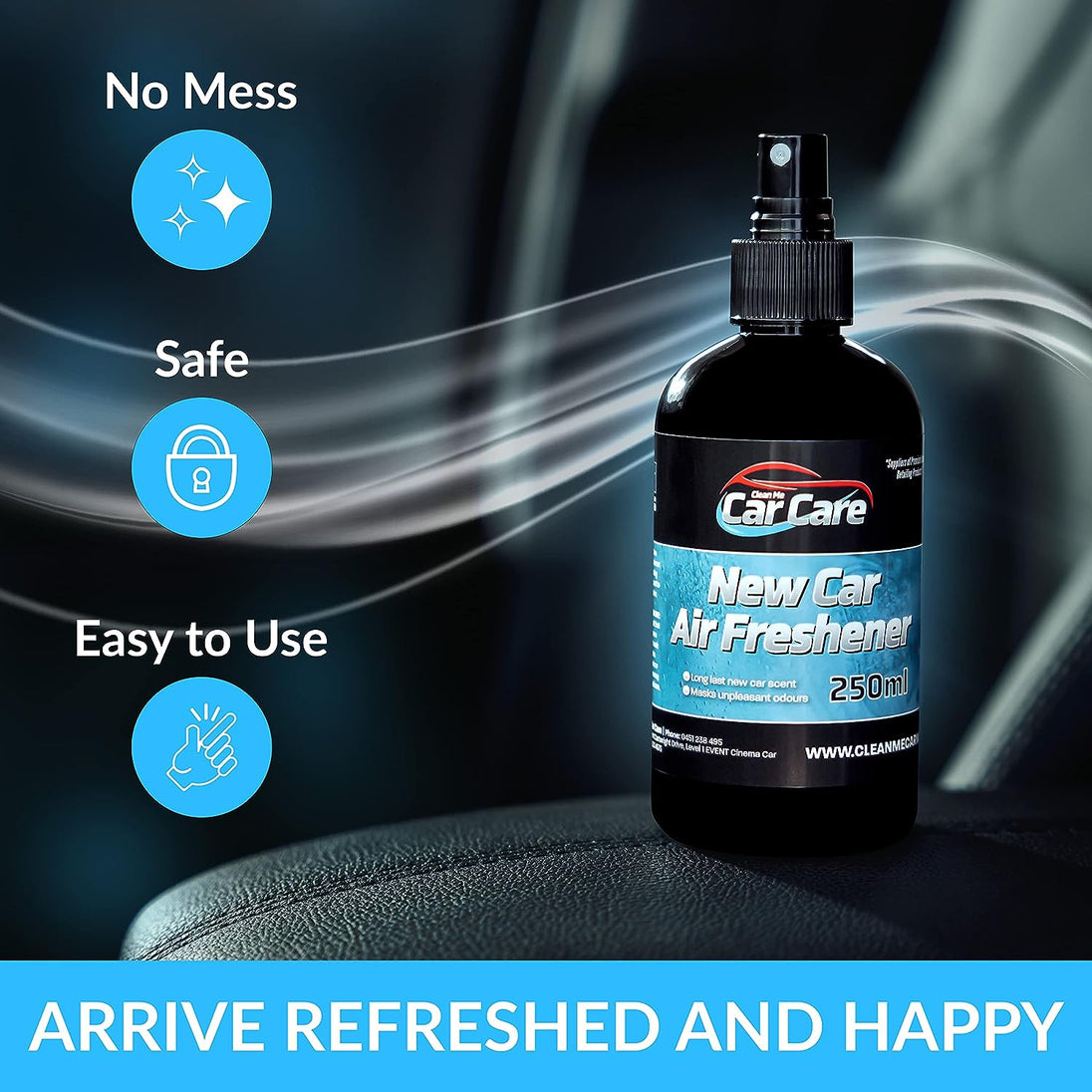 Car Odor Spray Car Air Freshener (250 Ml) Eliminate Odor – Long-Lasting Air Fresheners for Cars, Trucks and Other Automotive Vehicles – Fresh Aroma Car Freshener