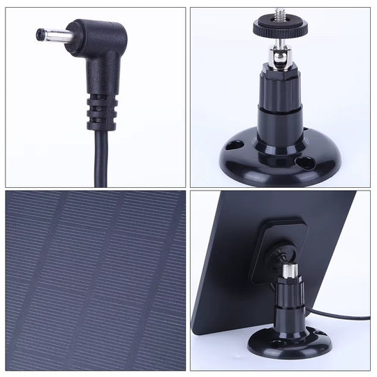 20W 5V Solar Panel Charger Waterproof Solar Battery Charger Adjustable Wall Mount Bracket for Ring Stick Up&Spotlight Camera