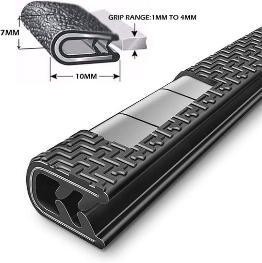 66Ft (20.2M) Long Car Door Edge Guards, U Shape Edge Trim Seal Protector, Anti-Collision Clips Fit for Most Cars | Black |
