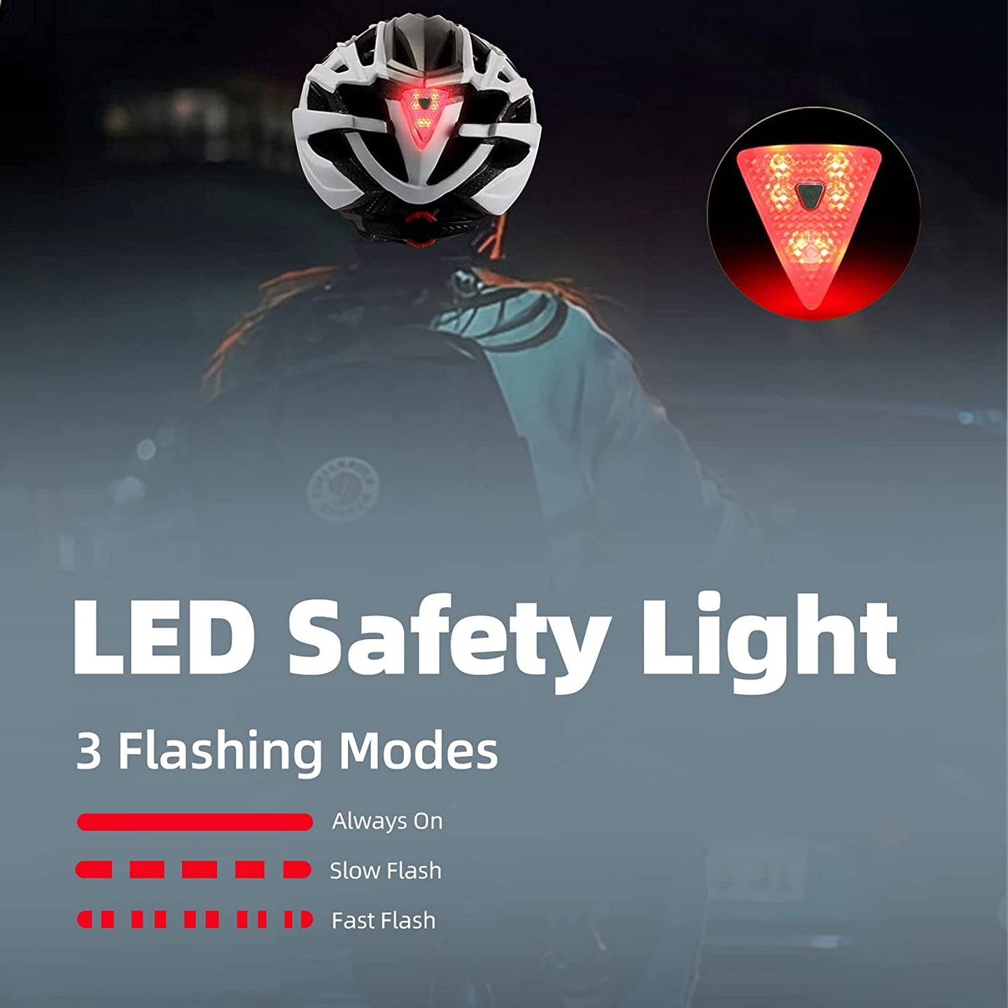 Bike Helmet,Shinmax CPSC/CPC Certificated Bicycle Helmet with Detachable Magnetic Goggles&Led Back Light&Portable Backpack Cycling Helmet Adjustable Mountain Bike Helmet for Adult Men Women SM-T69