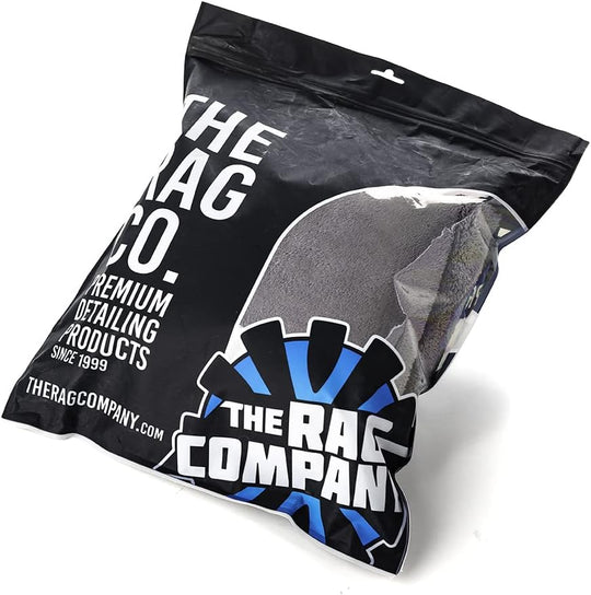 THE RAG COMPANY Eagle EDGELESS Professional Korean 70/30 Super Plush Microfiber Detailing Towels 16 X 16 Inch (Pack of 3) Dark Grey 600Gsm