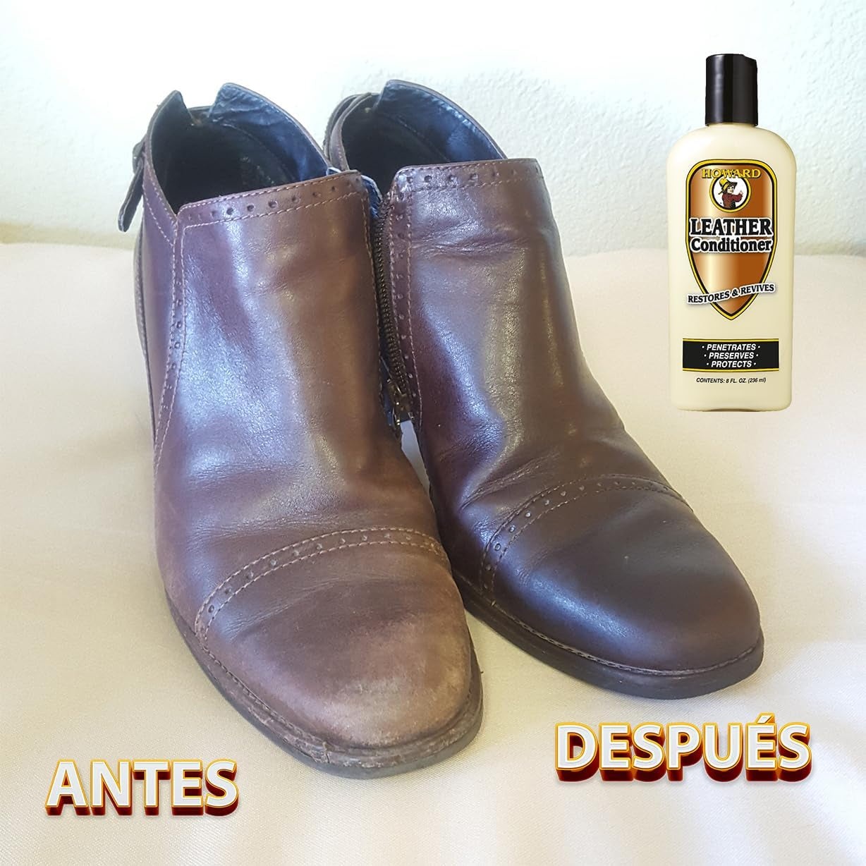 HOWARD PRODUCTS LC0008 Quality Leather Conditioner, 236Ml | Unique Blend of Nourishing Moisturisers & Natural Waxes | Ideal for Couches, Shoes, Purses, Auto Interiors, Tack and Saddles