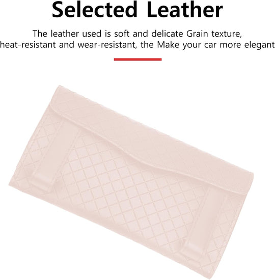 Car Tissue Holder, Car Visor Tissue Holder, PU Leather Car Tissue Holder, Car Sun Visor Accessories for Universal Auto Men Women (Beige, One Size)