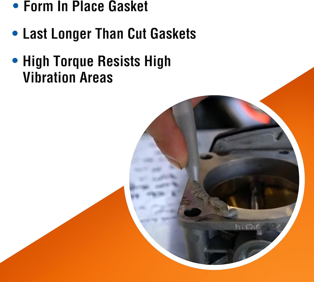 Permatex 22074 Ultra Grey Rigid High-Torque RTV Silicone Gasket Maker, 0.5 Oz.