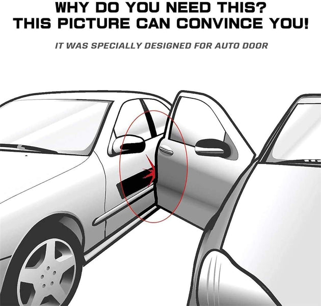 66Ft (20.2M) Long Car Door Edge Guards, U Shape Edge Trim Seal Protector, Anti-Collision Clips Fit for Most Cars | Black |