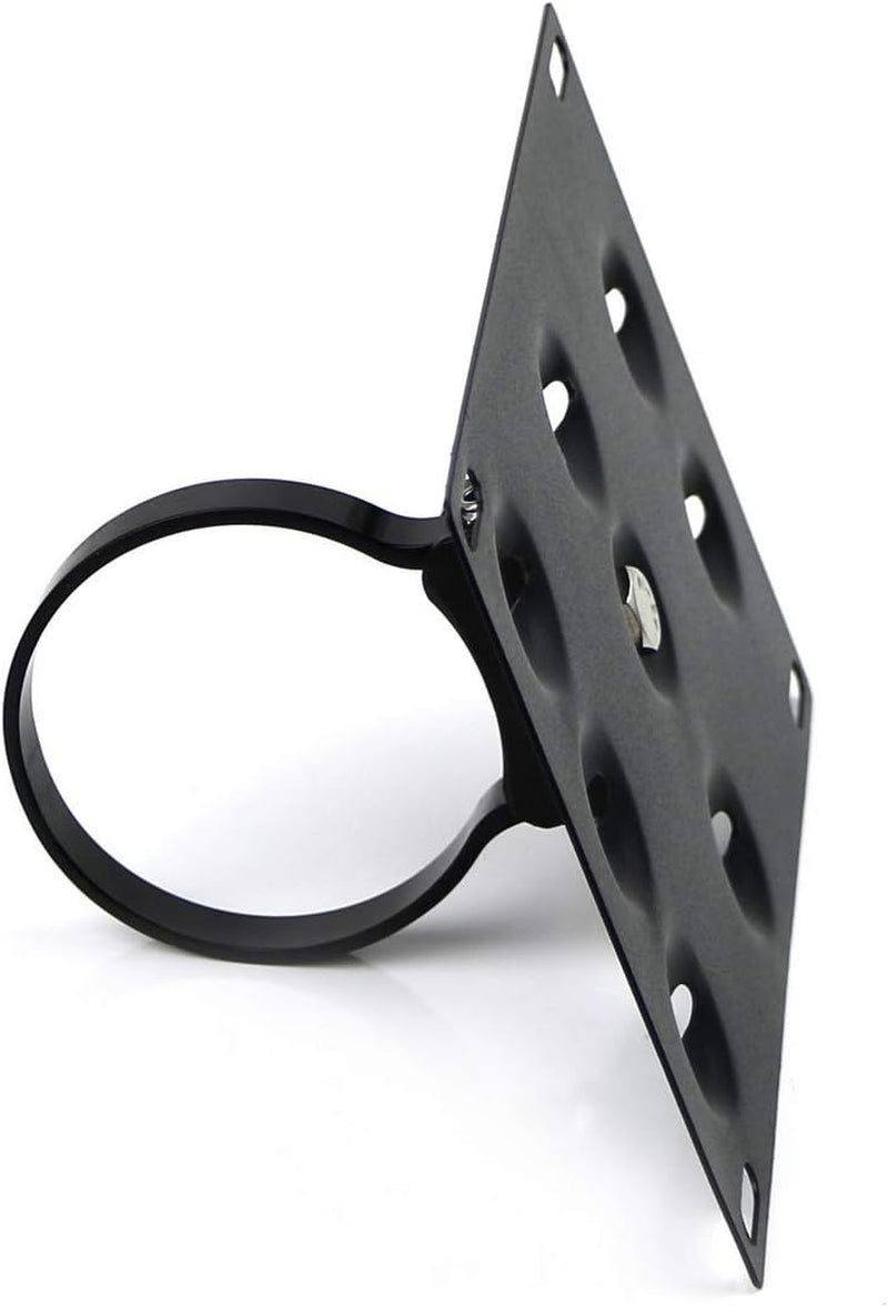 Ijdmtoy No Drill Required 3-Inch Bumper Guard Tube Mount License Plate Bracket/Holder