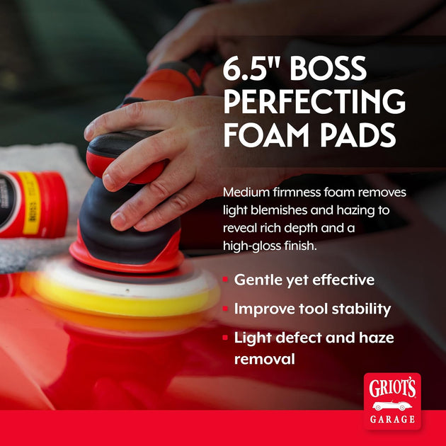 Griot'S Garage B130F6 6.5" BOSS Perfecting Foam Pads, (Pack of 2)
