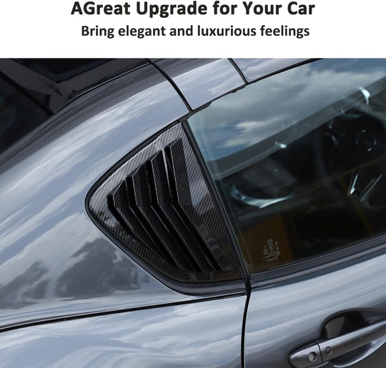 Car Rear Side Window Louvers for Mazda MX-5 ND 2015-2023 Triangular Window Glass Blinds Exterior Accessories (Only Fit Hardtop Version) (Carbon Fiber)