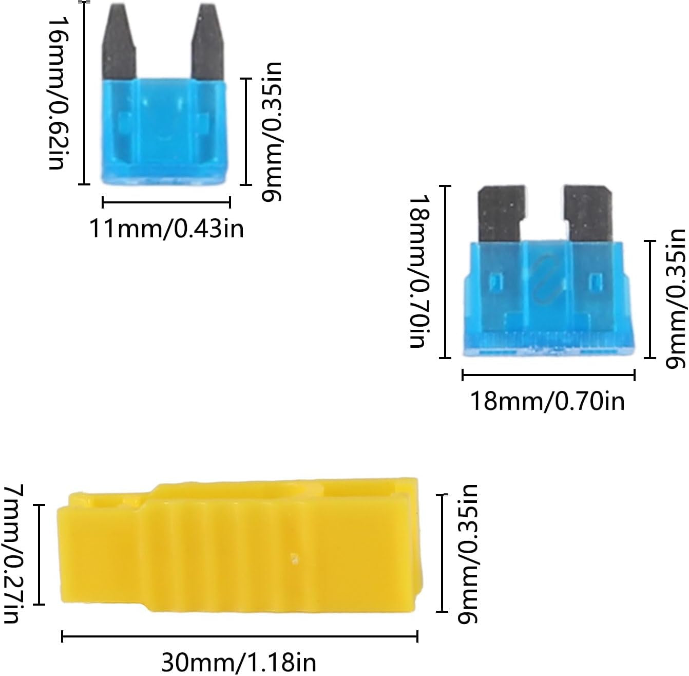 DIANN 485Pcs Car Fuses Assortment Kit Mini & Standard Auto Car Truck Blade 2A 3A 5A 7.5A 10A 15A 20A 25A 30A 35A 40A Fuses Kit for Boat Automotive Replacement