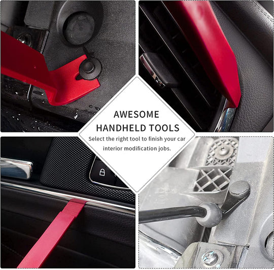 Auto Trim Removal Tools Kit, Wetado 15Pcs Car Panel Removal Tool Interior Trim Kit Fastener Rivet Remover Plastic Pry Tool Set - Removal of Car Door Panels, Fasteners, Molding, Dashboards, Wheel Hubs