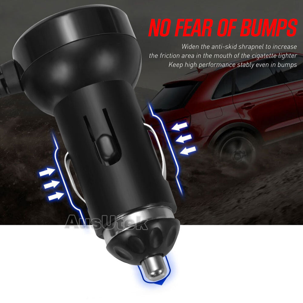 12V DC Car Cigarette Lighter Adapter 2Way Double Plug Socket Charger Splitter