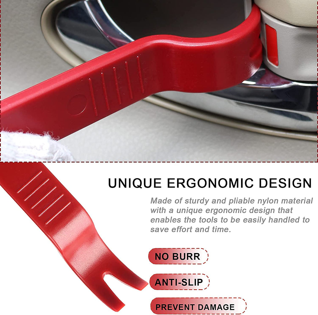 Auto Trim Removal Tools Kit, Wetado 15Pcs Car Panel Removal Tool Interior Trim Kit Fastener Rivet Remover Plastic Pry Tool Set - Removal of Car Door Panels, Fasteners, Molding, Dashboards, Wheel Hubs