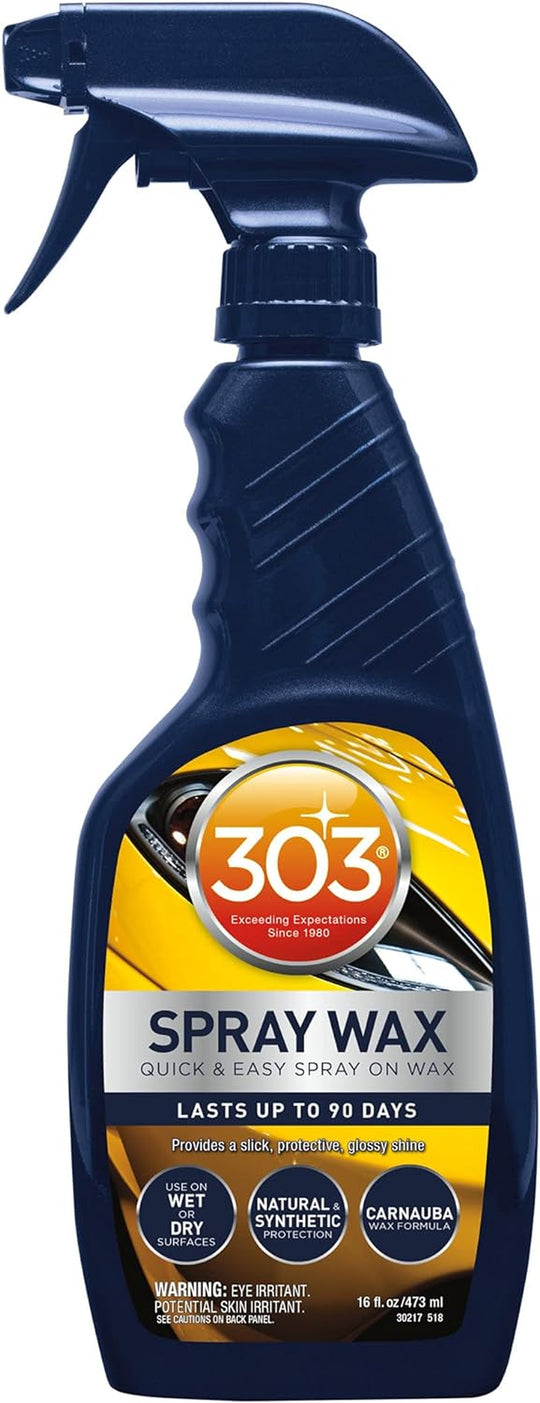 303® Automotive Spray Wax, Creates Fast Spray Wax Shine with Strong UV Protection, Lasts up to 30 Days (30217) 473 Ml