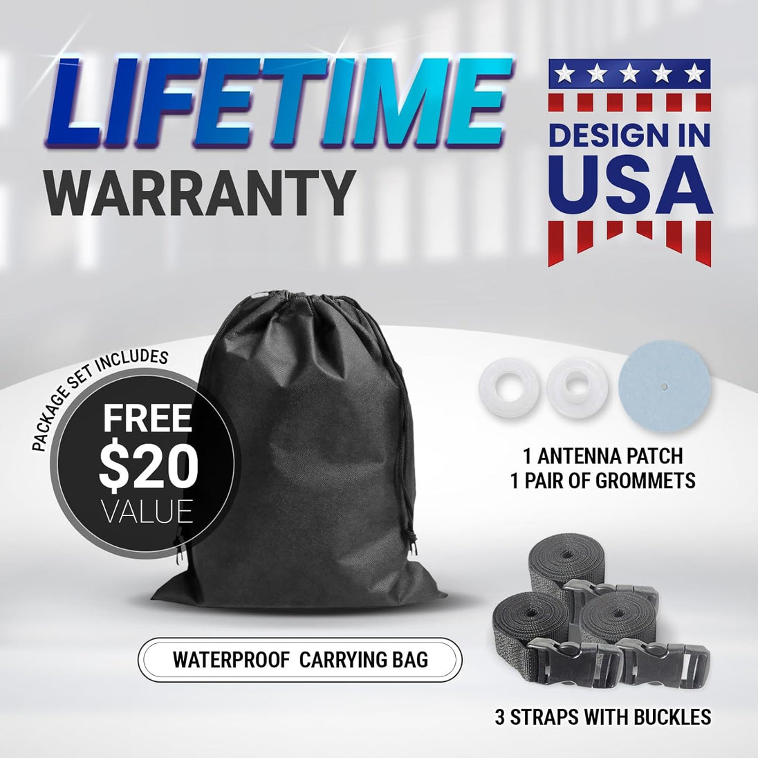 Icarcover Custom Car Cover for 1964-1968 Ford Mustang Waterproof All-Weather Rain Snow UV Sun Protector Full Exterior Weatherproof Indoor Outdoor Car Cover