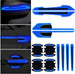 12 Pieces Reflective Car Stickers Set Rearview Mirror Reflective Warning Stickers Auto Door Cup Protectors and Handle Paint Scratch Films for Car Safety(Blue)