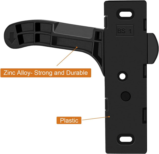 Left Metal RV Screen Door Latch Kit, Left Hand Handle for Camper, Motorhome, Travel Trailer