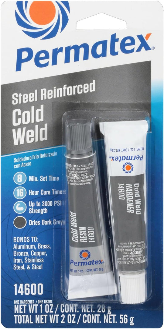 Permatex Cold Weld Resin and Hardener, 2 X 29 Ml
