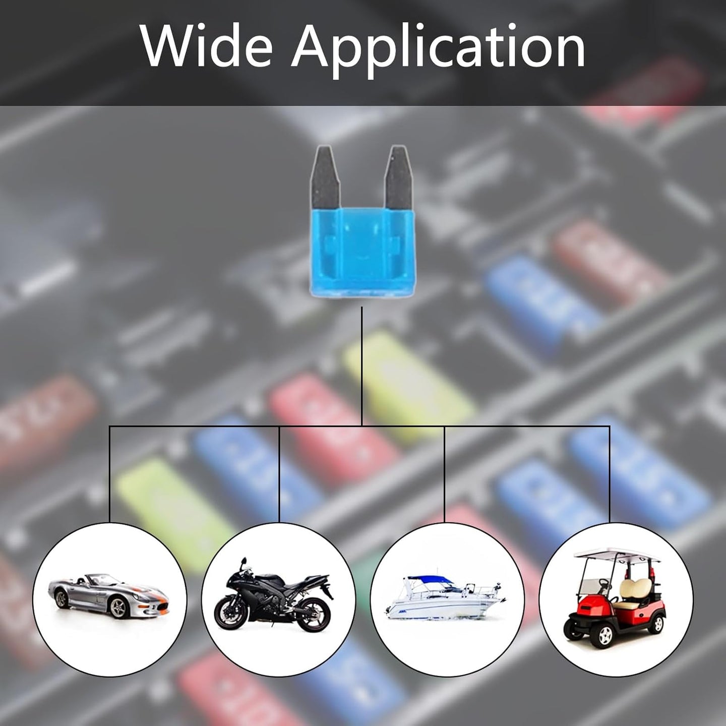 DIANN 485Pcs Car Fuses Assortment Kit Mini & Standard Auto Car Truck Blade 2A 3A 5A 7.5A 10A 15A 20A 25A 30A 35A 40A Fuses Kit for Boat Automotive Replacement