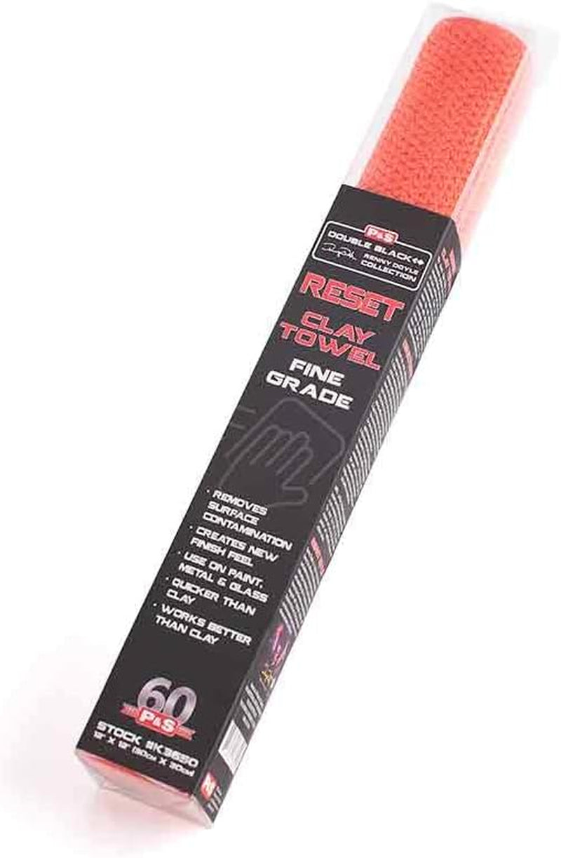 P&S Detail Products - Clay Decontamination Towel - Effective Cleaning & Release of Paint Contaminants; Increase Wax and Sealant Bond; Enhance Gloss and Depth of Color; Fine Grade (12In. X 12In.)