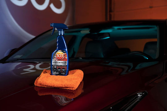 303 Products Speed Detailer - for All Exterior Automotive Surfaces - Instantly Shines and Protects Paint - Cleans between Washes - UV Protection, 16 Fl. Oz. (30216CSR) Packaging May Vary