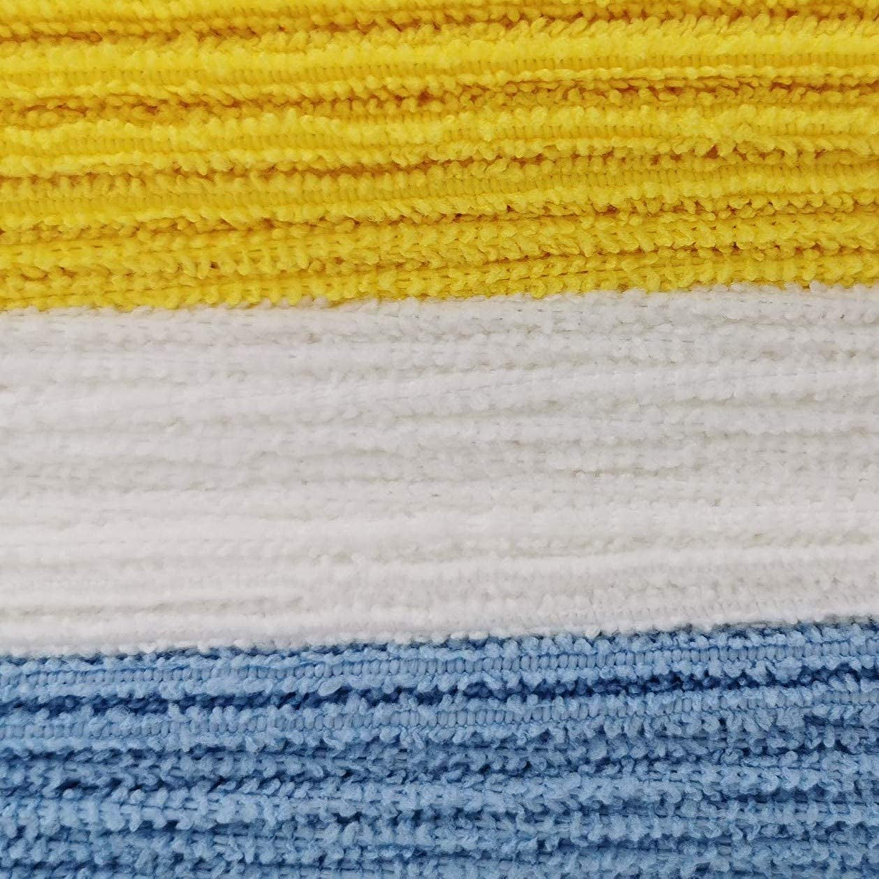Amazon Basics Microfiber Cleaning Cloths, Non-Abrasive, Reusable and Washable - Pack of 24, 30X41Cm, Blue, White and Yellow