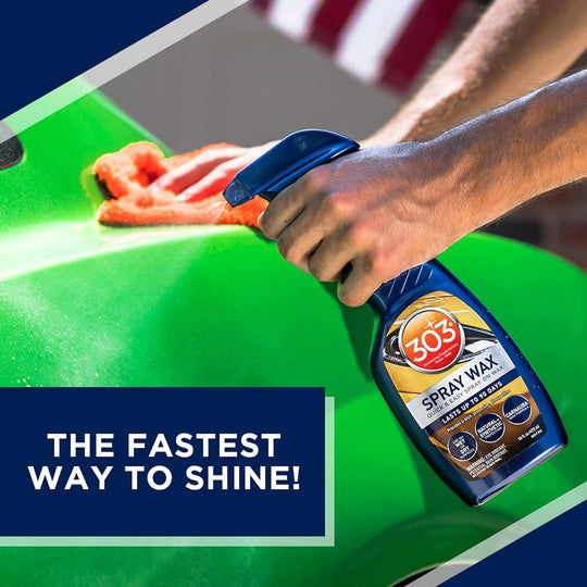 303® Automotive Spray Wax, Creates Fast Spray Wax Shine with Strong UV Protection, Lasts up to 30 Days (30217) 473 Ml