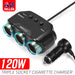 12V DC Car Cigarette Lighter Adapter 2Way Double Plug Socket Charger Splitter